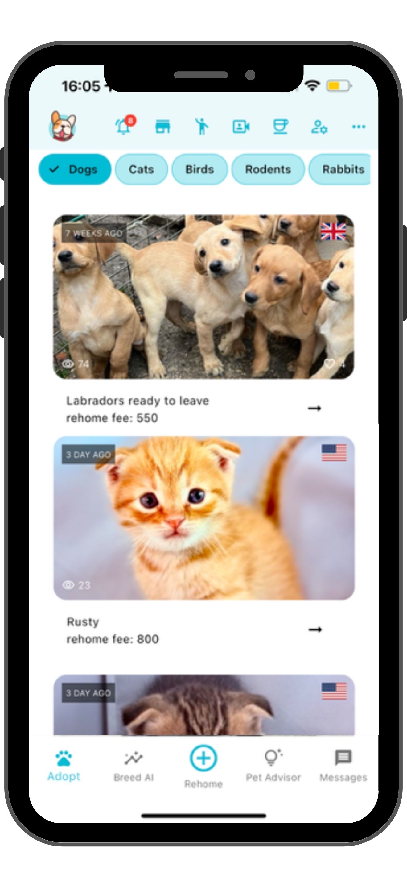 Best app to rehome pets screenshot